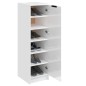 vidaXL Schuhschrank Hochglanz-Weiß 30x35x100 cm Holzwerkstoff vidaXL Schuhschrank Hochglanz-Weiß 30x35x100 cm Holzwerkstoff
