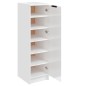 vidaXL Schuhschrank Hochglanz-Weiß 30x35x100 cm Holzwerkstoff vidaXL Schuhschrank Hochglanz-Weiß 30x35x100 cm Holzwerkstoff
