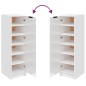 vidaXL Schuhschrank Hochglanz-Weiß 30x35x100 cm Holzwerkstoff vidaXL Schuhschrank Hochglanz-Weiß 30x35x100 cm Holzwerkstoff