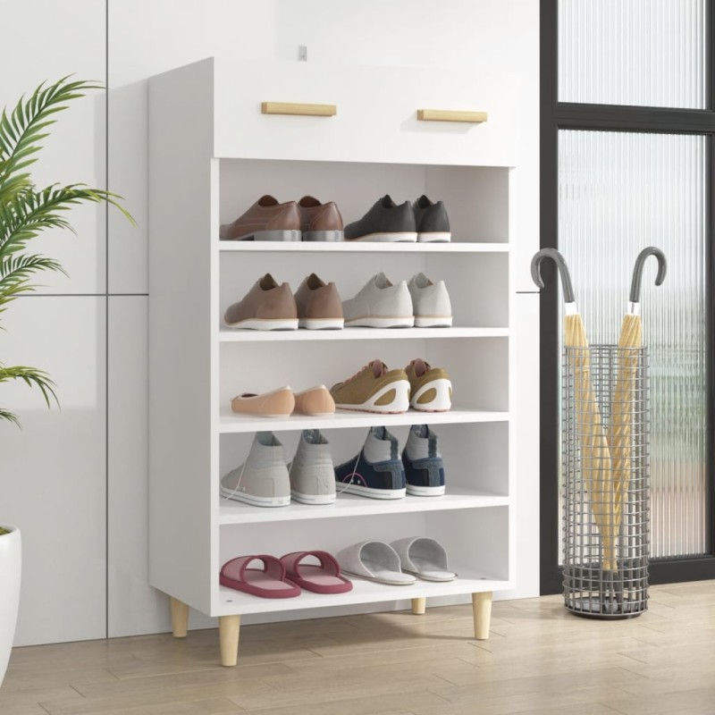 vidaXL Schuhschrank Weiß 60x35x105 cm Holzwerkstoff vidaXL Schuhschrank Weiß 60x35x105 cm Holzwerkstoff