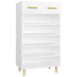 vidaXL Schuhschrank Weiß 60x35x105 cm Holzwerkstoff