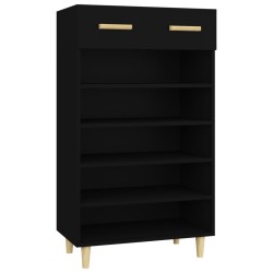 vidaXL Schuhschrank Schwarz 60x35x105 cm Holzwerkstoff