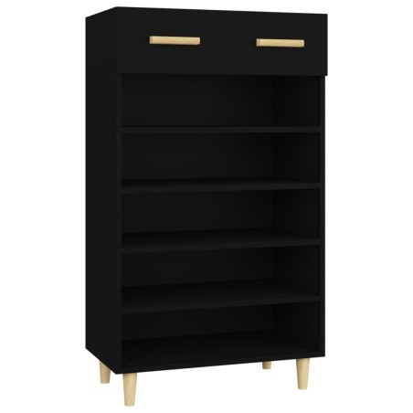 vidaXL Schuhschrank Schwarz 60x35x105 cm Holzwerkstoff