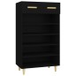 vidaXL Schuhschrank Schwarz 60x35x105 cm Holzwerkstoff vidaXL Schuhschrank Schwarz 60x35x105 cm Holzwerkstoff