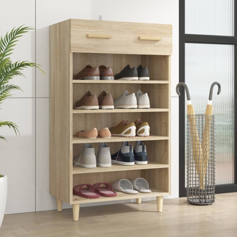 vidaXL Schuhschrank Sonoma-Eiche 60x35x105 cm Holzwerkstoff vidaXL Schuhschrank Sonoma-Eiche 60x35x105 cm Holzwerkstoff