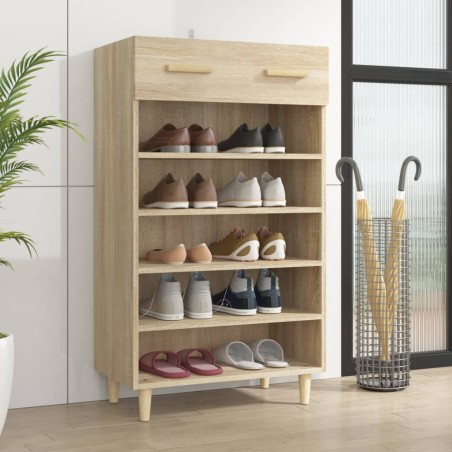 vidaXL Schuhschrank Sonoma-Eiche 60x35x105 cm Holzwerkstoff