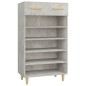 vidaXL Schuhschrank Betongrau 60x35x105 cm Holzwerkstoff vidaXL Schuhschrank Betongrau 60x35x105 cm Holzwerkstoff