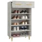 vidaXL Schuhschrank Betongrau 60x35x105 cm Holzwerkstoff vidaXL Schuhschrank Betongrau 60x35x105 cm Holzwerkstoff
