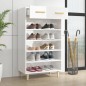 vidaXL Schuhschrank Hochglanz-Weiß 60x35x105 cm Holzwerkstoff vidaXL Schuhschrank Hochglanz-Weiß 60x35x105 cm Holzwerkstoff