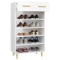 vidaXL Schuhschrank Hochglanz-Weiß 60x35x105 cm Holzwerkstoff vidaXL Schuhschrank Hochglanz-Weiß 60x35x105 cm Holzwerkstoff