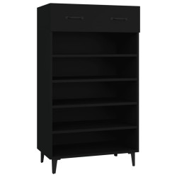 vidaXL Schuhschrank Schwarz 60x35x105 cm Holzwerkstoff