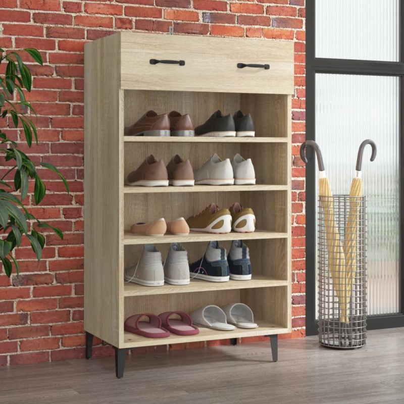 vidaXL Schuhschrank Sonoma-Eiche 60x35x105 cm Holzwerkstoff vidaXL Schuhschrank Sonoma-Eiche 60x35x105 cm Holzwerkstoff