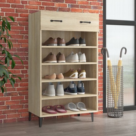 vidaXL Schuhschrank Sonoma-Eiche 60x35x105 cm Holzwerkstoff
