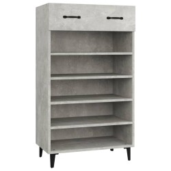 vidaXL Schuhschrank Betongrau 60x35x105 cm Holzwerkstoff