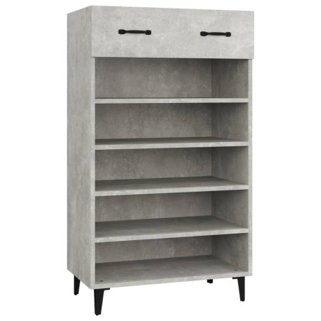 vidaXL Schuhschrank Betongrau 60x35x105 cm Holzwerkstoff
