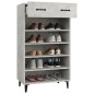 vidaXL Schuhschrank Betongrau 60x35x105 cm Holzwerkstoff vidaXL Schuhschrank Betongrau 60x35x105 cm Holzwerkstoff