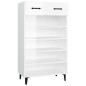 vidaXL Schuhschrank Hochglanz-Weiß 60x35x105 cm Holzwerkstoff vidaXL Schuhschrank Hochglanz-Weiß 60x35x105 cm Holzwerkstoff