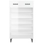 vidaXL Schuhschrank Hochglanz-Weiß 60x35x105 cm Holzwerkstoff vidaXL Schuhschrank Hochglanz-Weiß 60x35x105 cm Holzwerkstoff