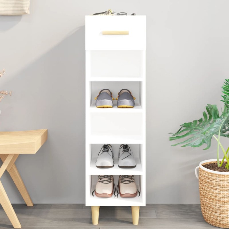 vidaXL Schuhschrank Weiß 30x35x105 cm Holzwerkstoff vidaXL Schuhschrank Weiß 30x35x105 cm Holzwerkstoff