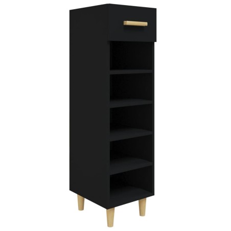 vidaXL Schuhschrank Schwarz 30x35x105 cm Holzwerkstoff