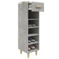 vidaXL Schuhschrank Betongrau 30x35x105 cm Holzwerkstoff vidaXL Schuhschrank Betongrau 30x35x105 cm Holzwerkstoff