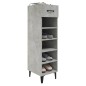 vidaXL Schuhschrank Betongrau 30x35x105 cm Holzwerkstoff vidaXL Schuhschrank Betongrau 30x35x105 cm Holzwerkstoff