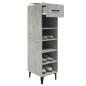 vidaXL Schuhschrank Betongrau 30x35x105 cm Holzwerkstoff vidaXL Schuhschrank Betongrau 30x35x105 cm Holzwerkstoff
