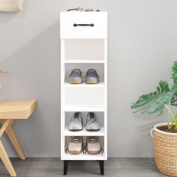 vidaXL Schuhschrank Hochglanz-Weiß 30x35x105 cm Holzwerkstoff