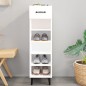 vidaXL Schuhschrank Hochglanz-Weiß 30x35x105 cm Holzwerkstoff vidaXL Schuhschrank Hochglanz-Weiß 30x35x105 cm Holzwerkstoff