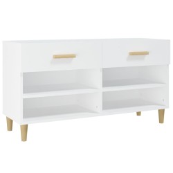 vidaXL Schuhschrank Weiß 102x35x55 cm Holzwerkstoff