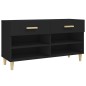 vidaXL Schuhschrank Schwarz 102x35x55 cm Holzwerkstoff vidaXL Schuhschrank Schwarz 102x35x55 cm Holzwerkstoff