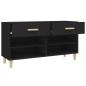 vidaXL Schuhschrank Schwarz 102x35x55 cm Holzwerkstoff vidaXL Schuhschrank Schwarz 102x35x55 cm Holzwerkstoff