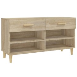 vidaXL Schuhschrank Sonoma-Eiche 102x35x55 cm Holzwerkstoff