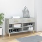 vidaXL Schuhschrank Betongrau 102x35x55 cm Holzwerkstoff vidaXL Schuhschrank Betongrau 102x35x55 cm Holzwerkstoff