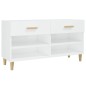 vidaXL Schuhschrank Hochglanz-Weiß 102x35x55 cm Holzwerkstoff vidaXL Schuhschrank Hochglanz-Weiß 102x35x55 cm Holzwerkstoff
