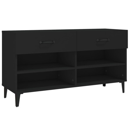 vidaXL Schuhschrank Schwarz 102x35x55 cm Holzwerkstoff