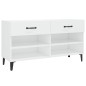 vidaXL Schuhschrank Hochglanz-Weiß 102x35x55 cm Holzwerkstoff vidaXL Schuhschrank Hochglanz-Weiß 102x35x55 cm Holzwerkstoff