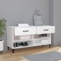 vidaXL Schuhschrank Hochglanz-Weiß 102x35x55 cm Holzwerkstoff vidaXL Schuhschrank Hochglanz-Weiß 102x35x55 cm Holzwerkstoff