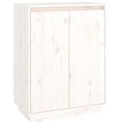 vidaXL Schuhschrank Weiß 60x35x80 cm Massivholz Kiefer