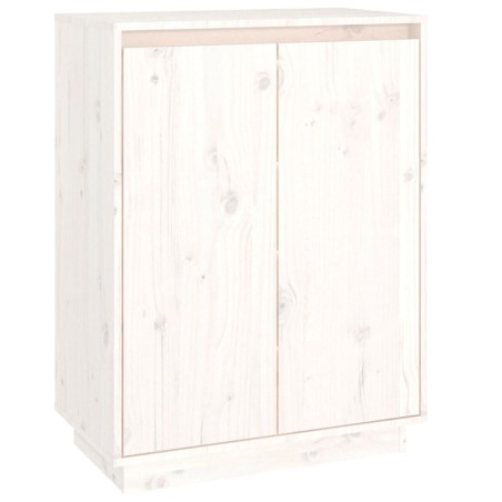 vidaXL Schuhschrank Weiß 60x35x80 cm Massivholz Kiefer