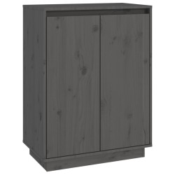 vidaXL Schuhschrank Grau 60x35x80 cm Massivholz Kiefer