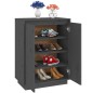 vidaXL Schuhschrank Grau 60x35x80 cm Massivholz Kiefer vidaXL Schuhschrank Grau 60x35x80 cm Massivholz Kiefer