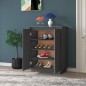 vidaXL Schuhschrank Grau 60x35x80 cm Massivholz Kiefer vidaXL Schuhschrank Grau 60x35x80 cm Massivholz Kiefer