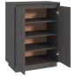 vidaXL Schuhschrank Grau 60x35x80 cm Massivholz Kiefer vidaXL Schuhschrank Grau 60x35x80 cm Massivholz Kiefer