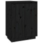vidaXL Schuhschrank Schwarz 60x35x80 cm Massivholz Kiefer vidaXL Schuhschrank Schwarz 60x35x80 cm Massivholz Kiefer