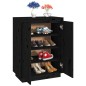 vidaXL Schuhschrank Schwarz 60x35x80 cm Massivholz Kiefer vidaXL Schuhschrank Schwarz 60x35x80 cm Massivholz Kiefer