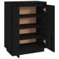 vidaXL Schuhschrank Schwarz 60x35x80 cm Massivholz Kiefer vidaXL Schuhschrank Schwarz 60x35x80 cm Massivholz Kiefer