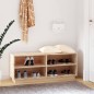 vidaXL Schuhregal 110x34x45 cm Massivholz Kiefer vidaXL Schuhregal 110x34x45 cm Massivholz Kiefer