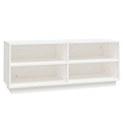 vidaXL Schuhregal Weiß 110x34x45 cm Massivholz Kiefer