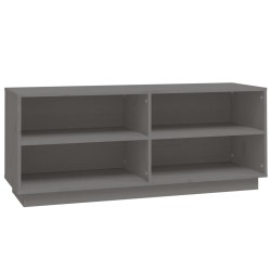 vidaXL Schuhregal Grau 110x34x45 cm Massivholz Kiefer